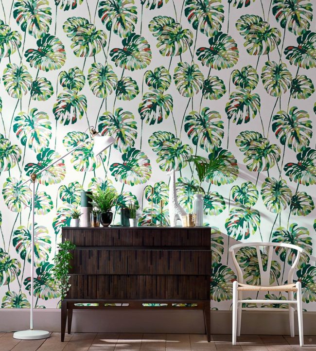 Kelapa Wallpaper - Emerald/Zest - HZAP111753 - Harlequin