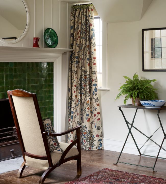 Kelmscott Tree Fabric - Woad/Wine - 220327 - Morris & Co