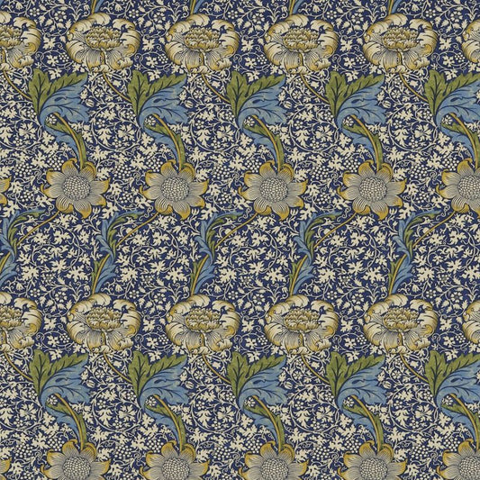 Kennet Fabric - Indigo/Gold - 220322 - Morris & Co