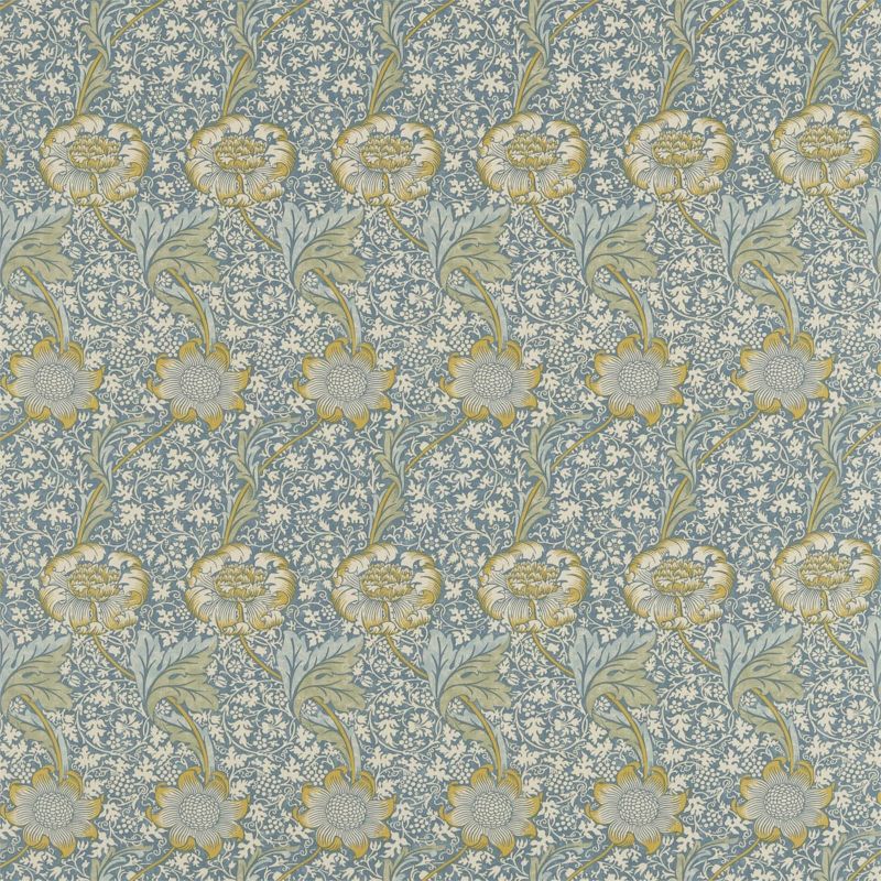 Kennet Fabric - Sea Blue/Lichen - 220324 - Morris & Co