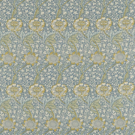 Kennet Fabric - Sea Blue/Lichen - 220324 - Morris & Co