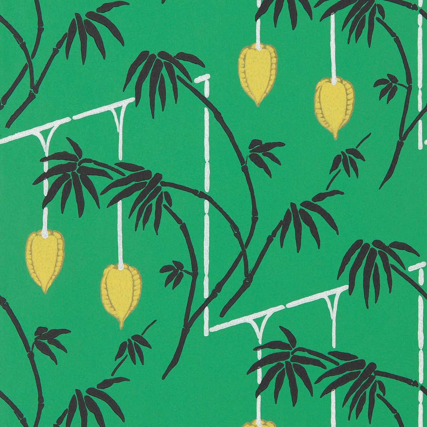 Kimiko Wallpaper - Bottle Green/Chartreuse - HQN3112938 - Harlequin
