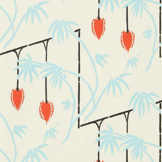 Kimiko Wallpaper - Soft Focus/Harissa - HQN3112939 - Harlequin