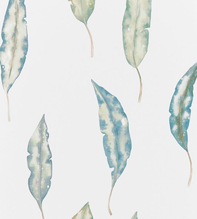 Kinina Wallpaper - Marine/Lime - HANZ111655 - Harlequin