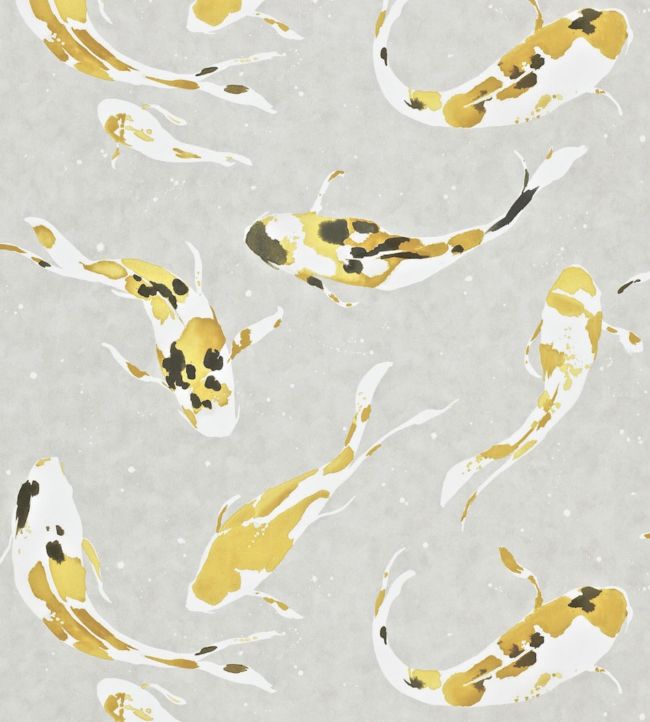 Koi Wallpaper - Saffron - HMOW110901 - Harlequin