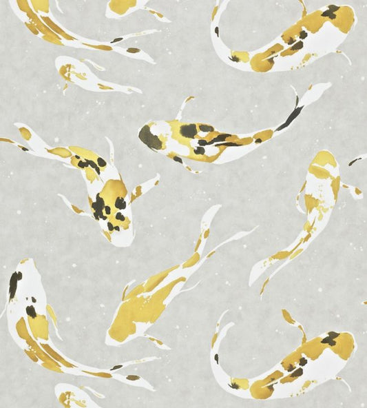 Koi Wallpaper - Saffron - HMOW110901 - Harlequin