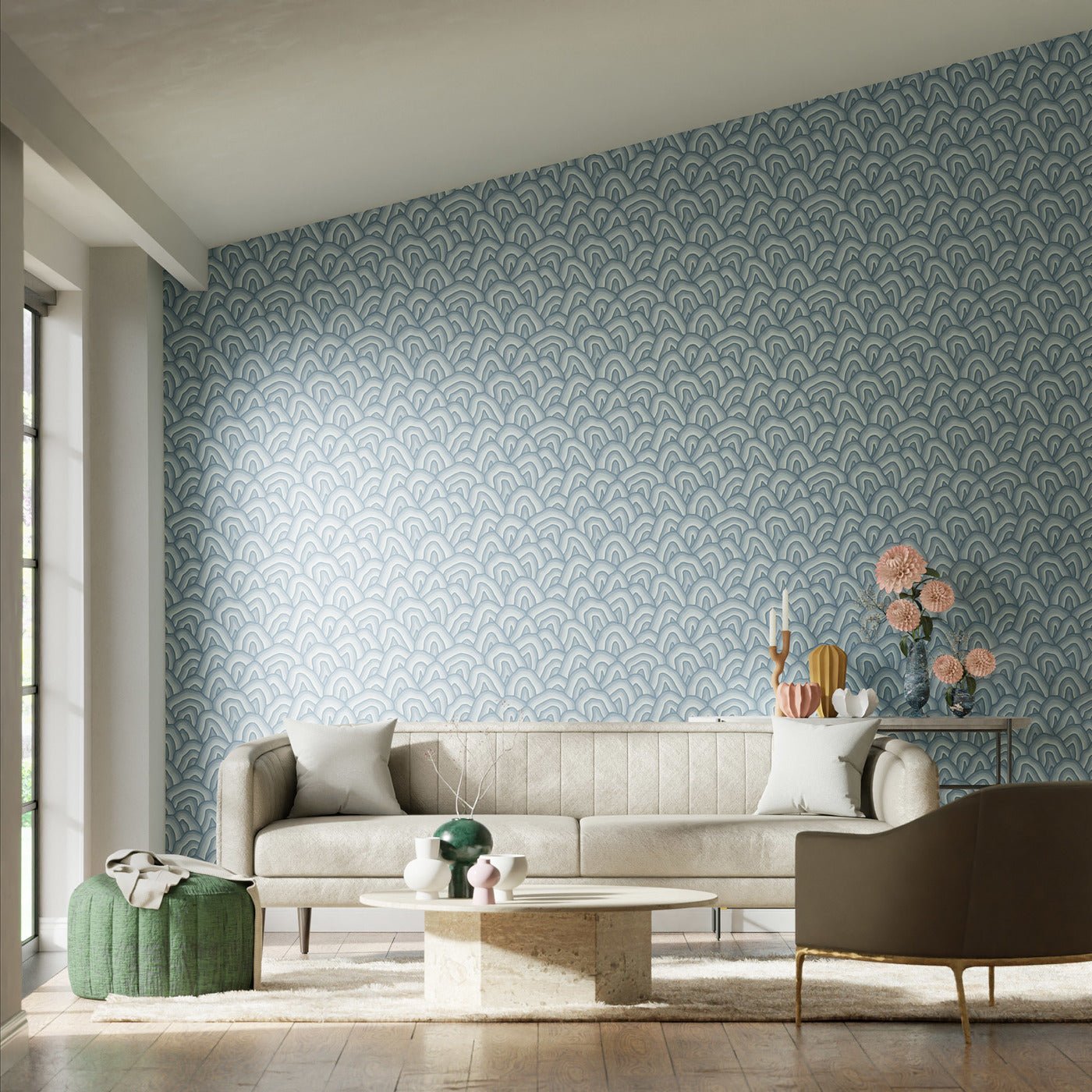 Kumo Wallpaper - Wild Water/Exhale - HQN3112928 - Harlequin