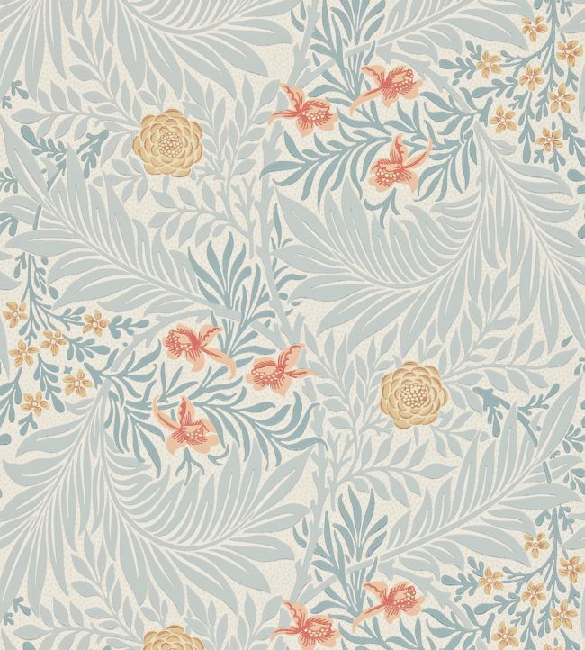 Larkspur Wallpaper - Slate/Russet - 212556 - Morris & Co