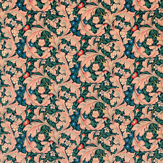 Leicester Fabric - Cosmo Pink/Indigo - 227211 - Morris & Co
