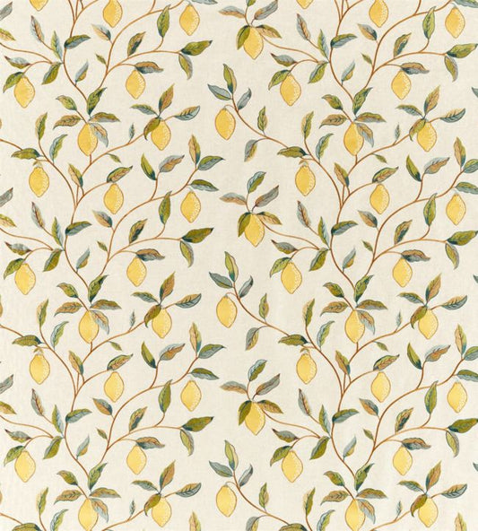 Lemon Tree Embroidery Fabric - Bayleaf/Lemon - 236823 - Morris & Co
