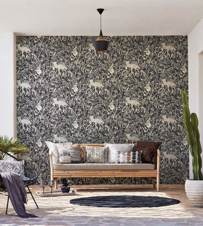 Lengau Wallpaper - Slate - HMIW112251 - Harlequin