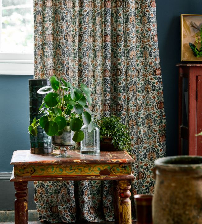 Little Chintz Fabric - Teal/Saffron - 226409 - Morris & Co