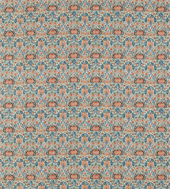 Little Chintz Fabric - Teal/Saffron - 226409 - Morris & Co