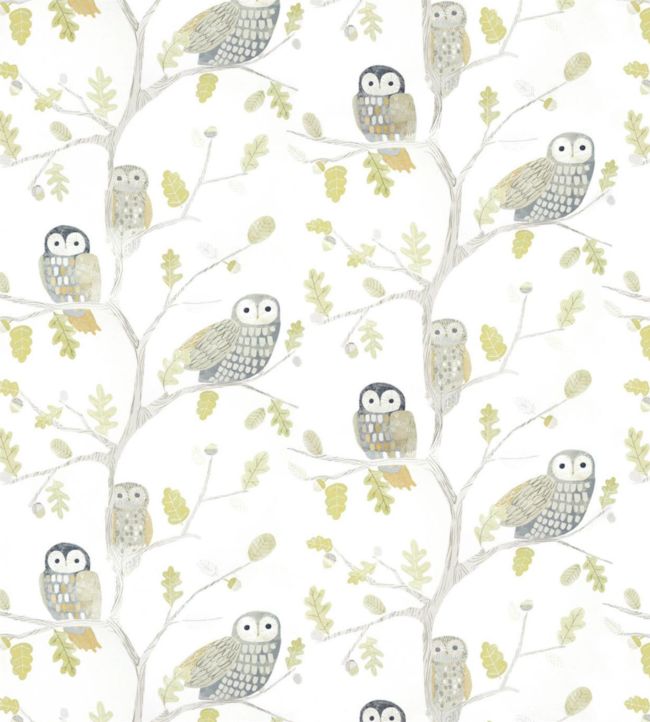 Little Owls Wallpaper - Kiwi - HLTF112627 - Harlequin