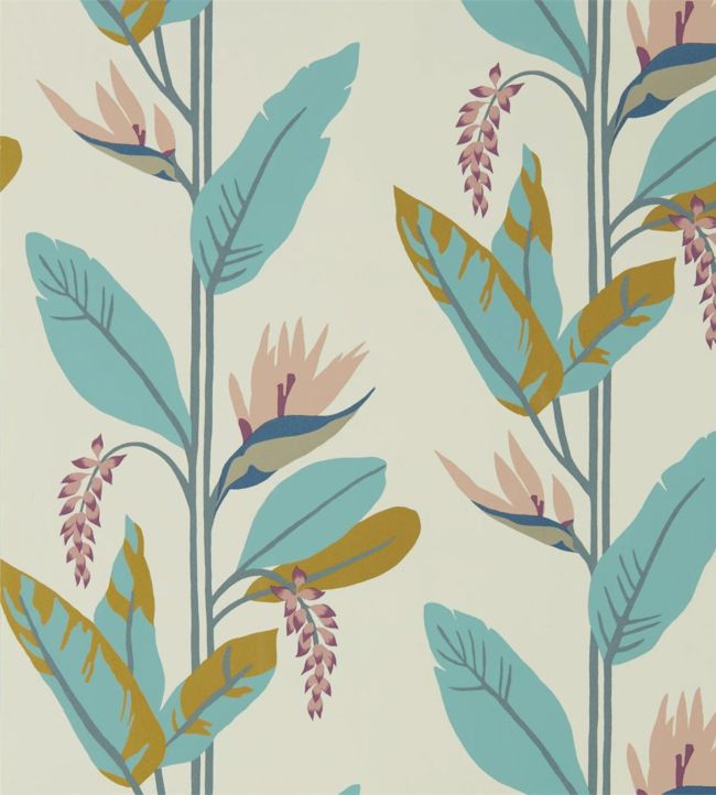 Llenya Wallpaper - Blush/Harbour/Gold - HMIW112239 - Harlequin