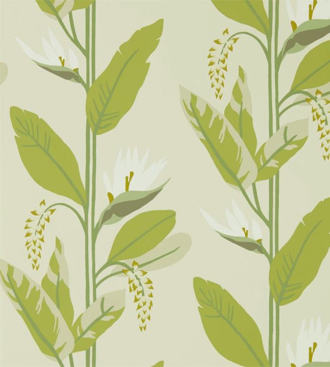 Llenya Wallpaper - Lime/Jade/Pebble - HMIW112238 - Harlequin