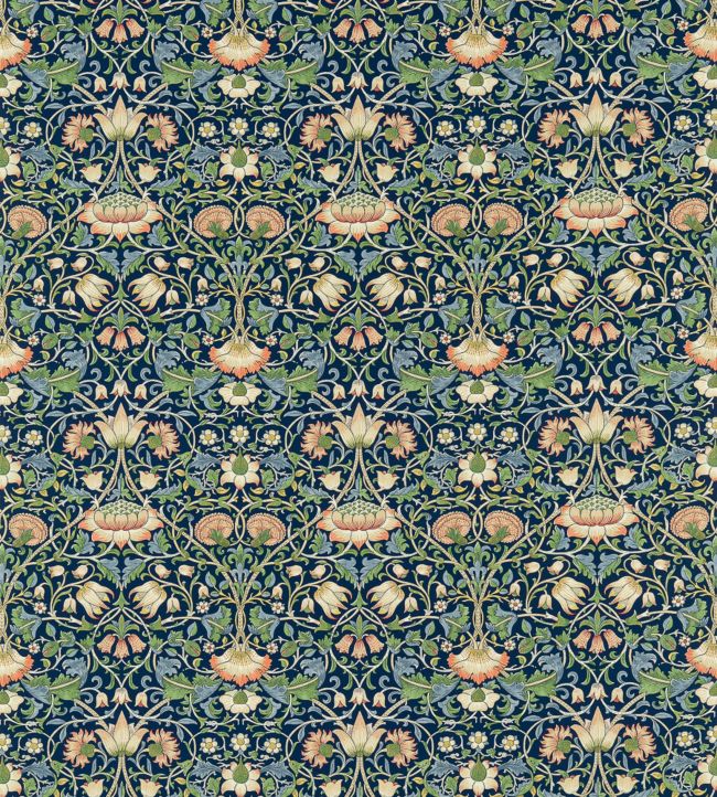 Lodden Fabric - Indigo/Mineral - 222521 - Morris & Co