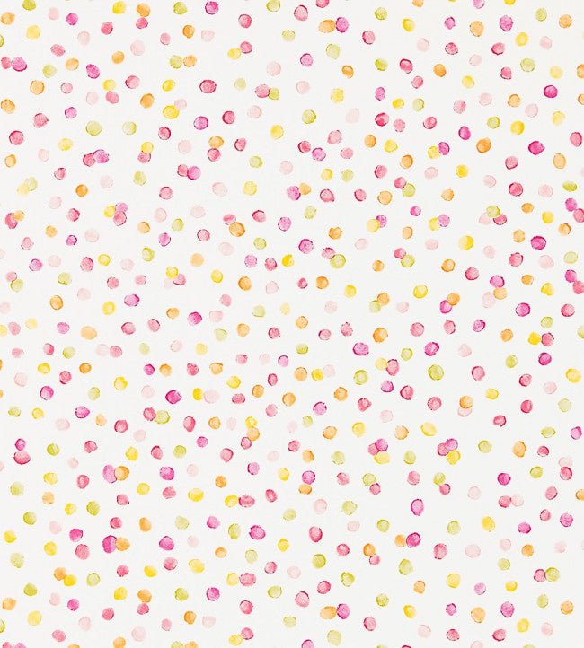Lots Of Dots Wallpaper - Blancmange / Rasberry / Citrus - NSCK111284 - Scion