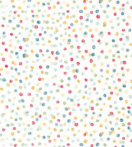 Lots Of Dots Wallpaper - Pistachio / Pimento / Denim - NSCK111282 - Scion