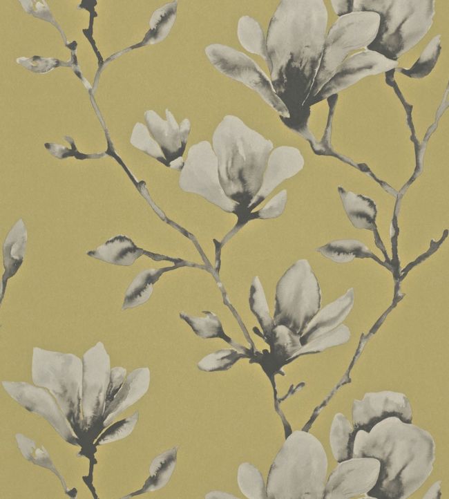 Lotus Wallpaper - Mustard - HMOW110879 - Harlequin