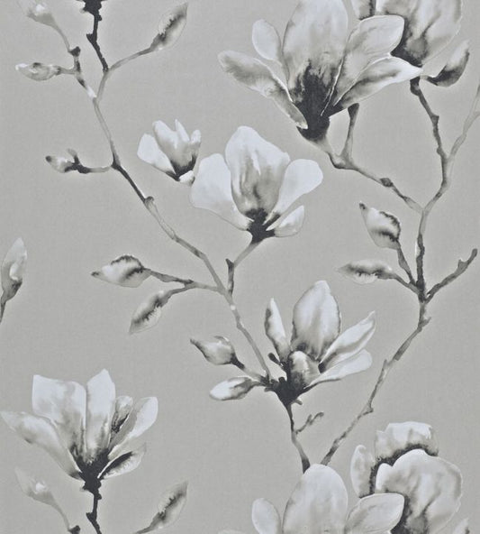 Lotus Wallpaper - Silver - HMOW110880 - Harlequin