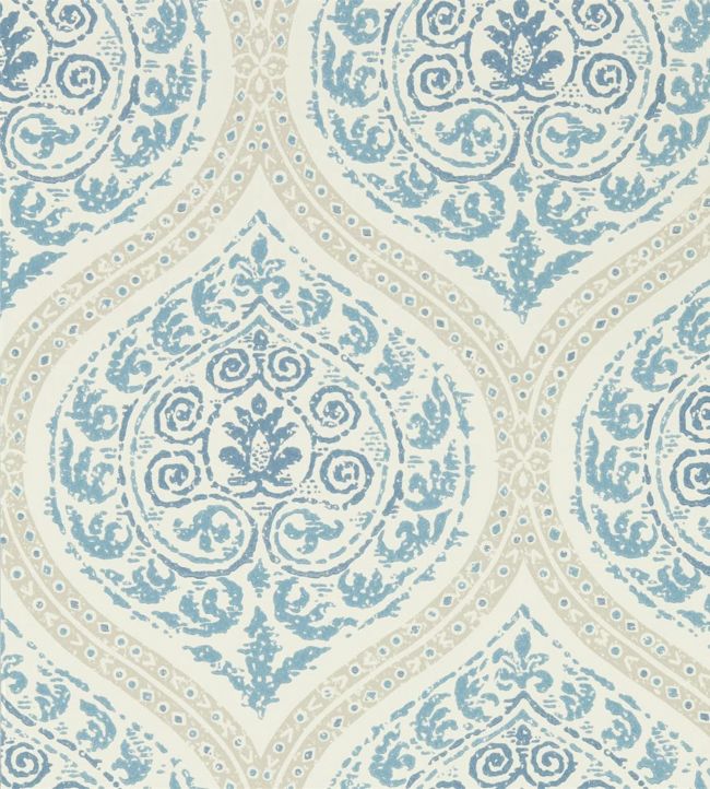 Madurai Wallpaper - Indigo - DCPW216754 - Sanderson