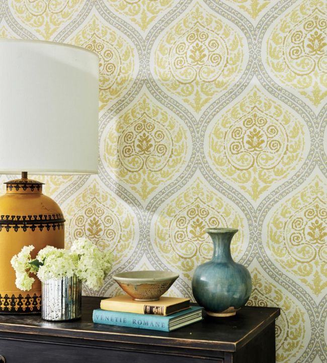 Madurai Wallpaper - Lemon - DCPW216756 - Sanderson