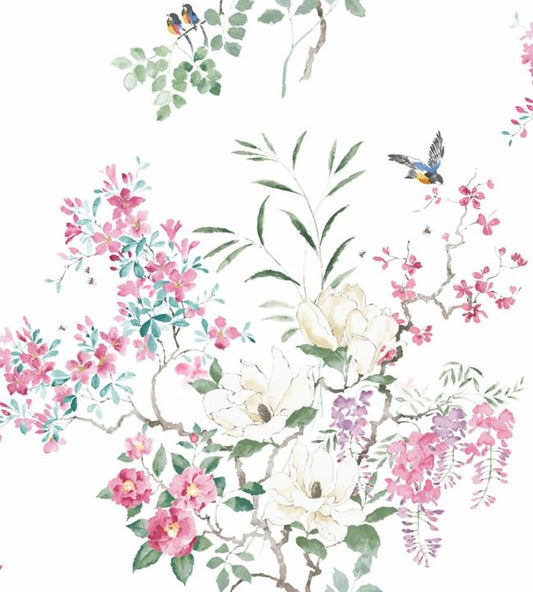 Magnolia & Blossom Panel A Wallpaper - Blossom/Leaf - DWAP216305 - Sanderson