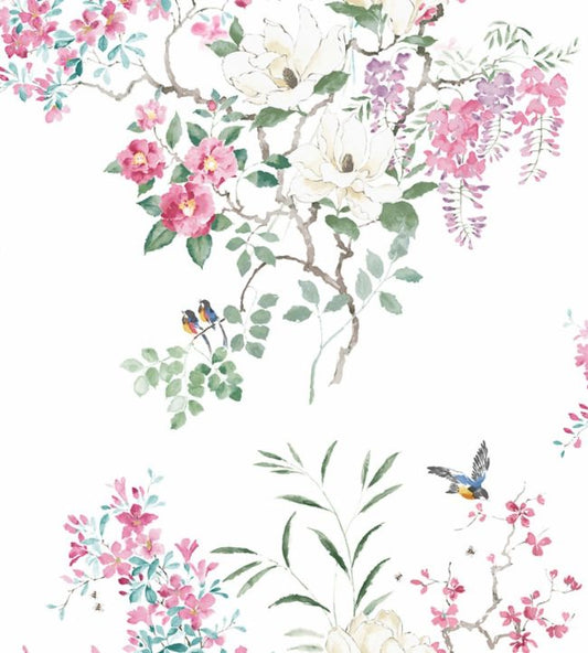 Magnolia & Blossom Panel B Wallpaper - Blossom/Leaf - DWAP216306 - Sanderson