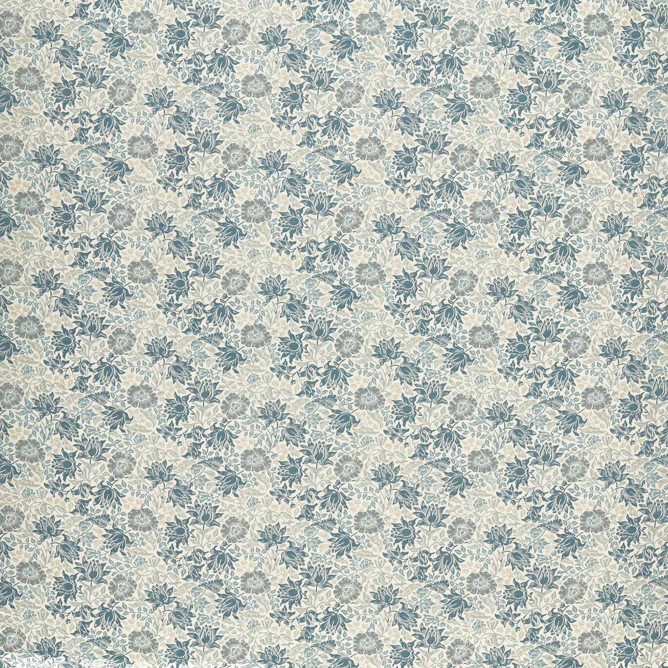 Mallow Jacquard Fabric - Midnight/Denim - F1743/02 - Clarke & Clarke