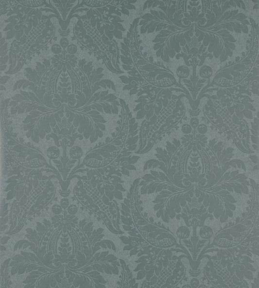 Malmaison Damask Wallpaper - Teal - ZCON311998 - Zoffany
