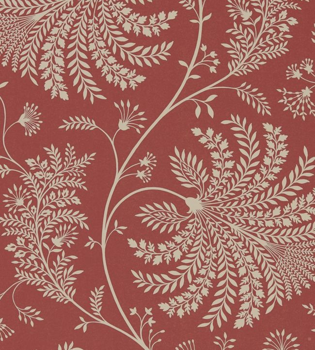 Mapperton Wallpaper - Russet/Cream - DART216339 - Sanderson