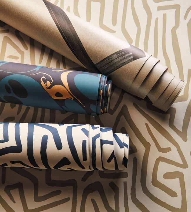 Marble Wallpaper - Incense/Soft Focus/Gold - HQN2112836 - Harlequin