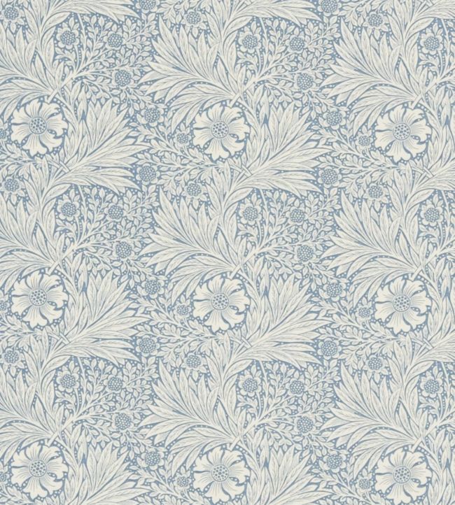 Marigold Fabric - China Blue/Ivory - 220321 - Morris & Co