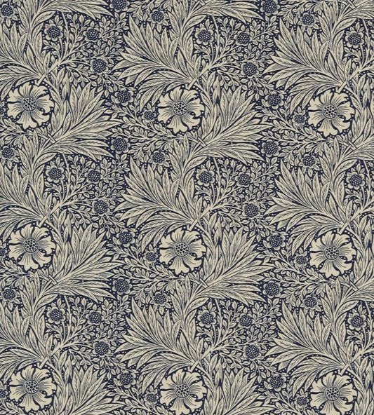Marigold Fabric - Indigo/Linen - 220320 - Morris & Co