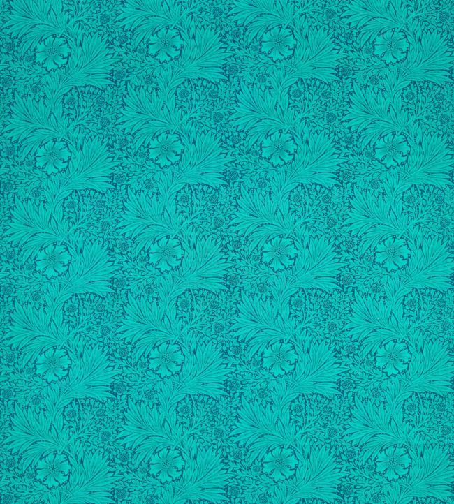 Marigold Fabric - Navy/Turquoise - 226846 - Morris & Co