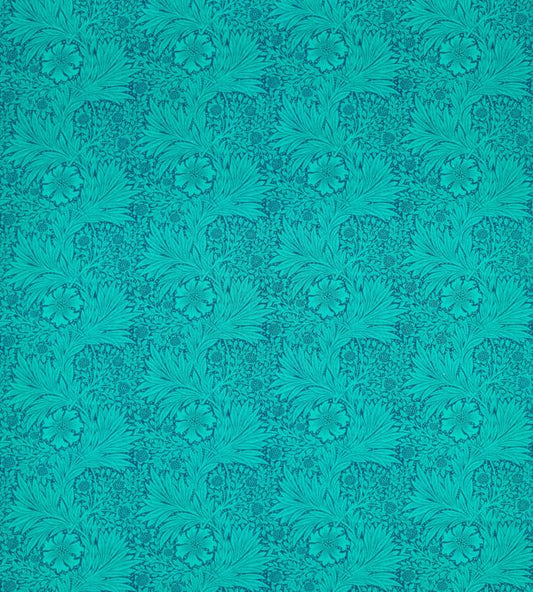 Marigold Fabric - Navy/Turquoise - 226846 - Morris & Co