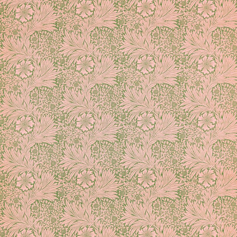 Marigold Fabric - Olive/Pink - 226847 - Morris & Co