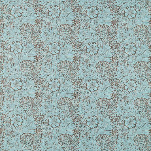 Marigold Fabric - Sky/Chocolate - 226980 - Morris & Co