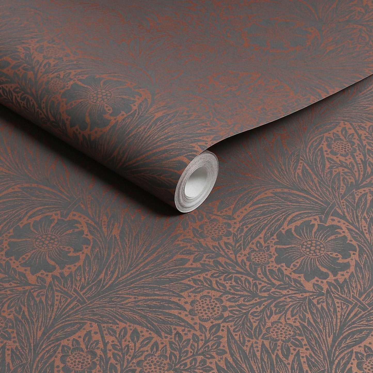Marigold Fibrous Wallpaper - Charcoal - 124254 - William Morris AH