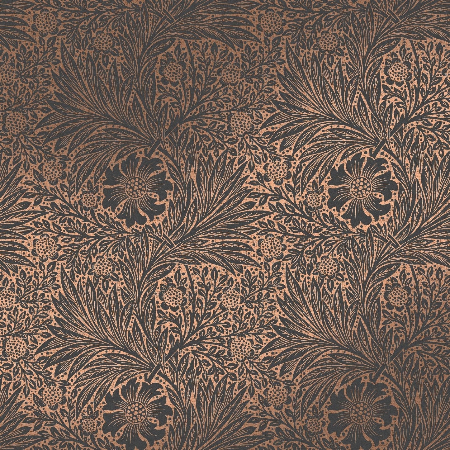 Marigold Fibrous Wallpaper - Charcoal - 124254 - William Morris AH