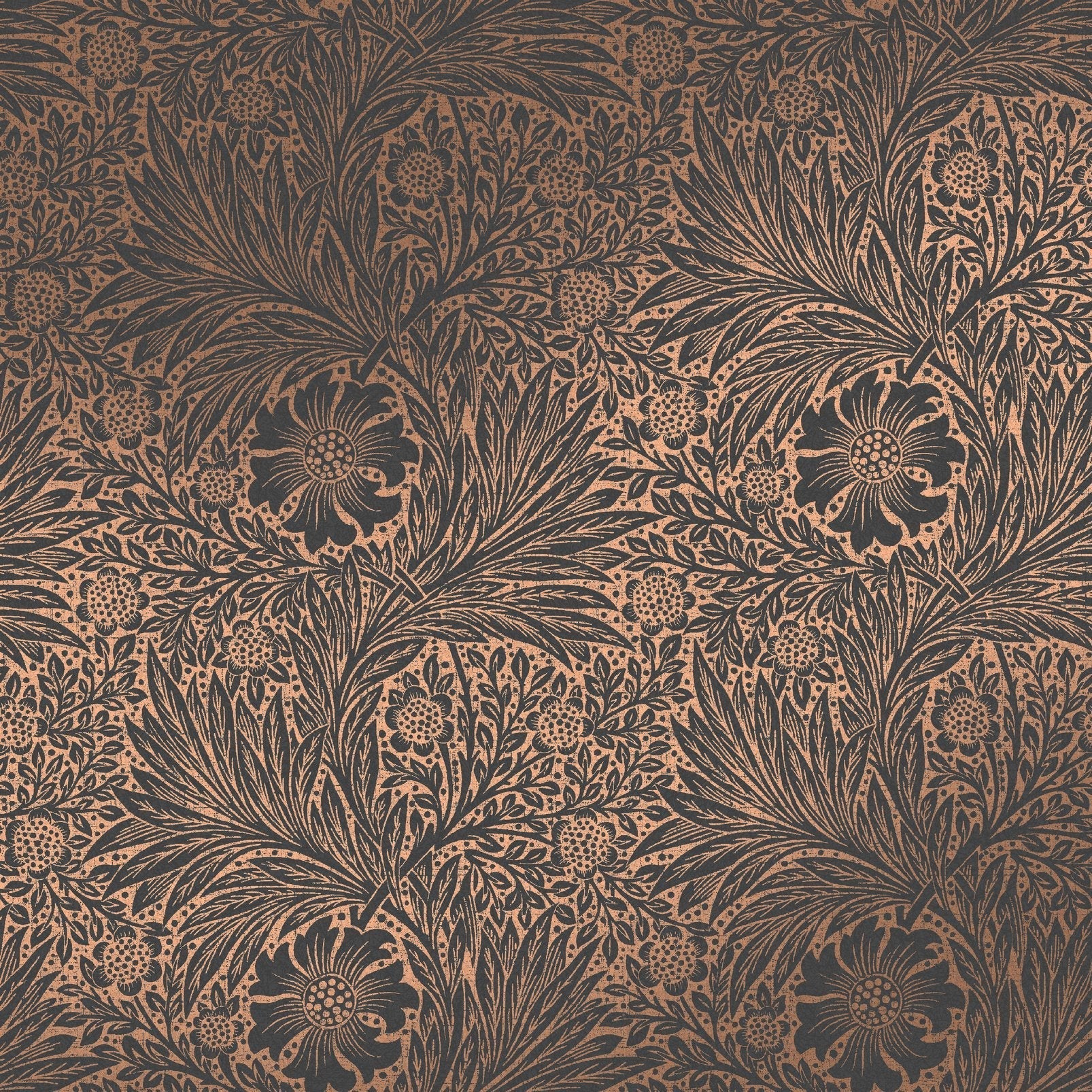 Marigold Fibrous Wallpaper - Charcoal - 124254 - William Morris AH