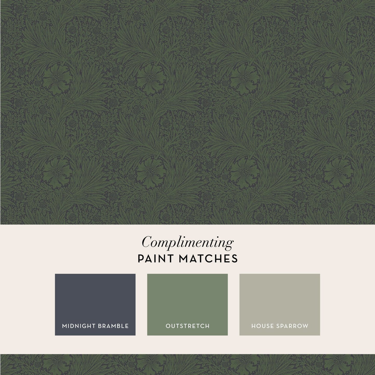 Marigold Fibrous Wallpaper - Green - 124255 - William Morris AH