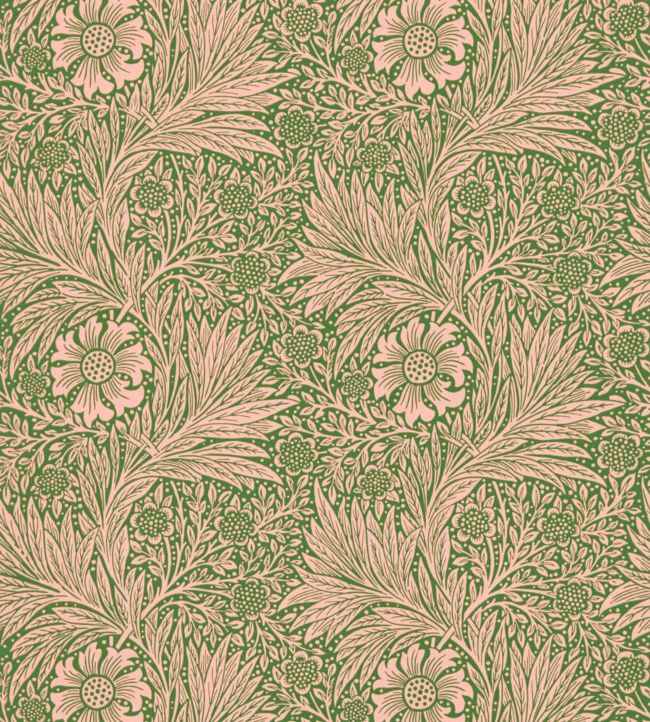 Marigold Wallpaper - Pink/Olive - 216953 - Morris & Co