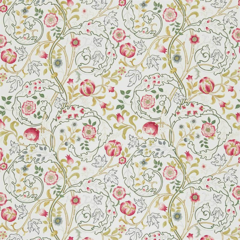 Mary Isobel Fabric - Pink/Ivory - DMCOMA204 - Morris & Co