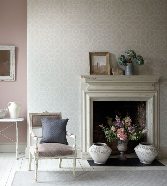 Mawton Wallpaper - Dove/Stone - DDAM216416 - Sanderson