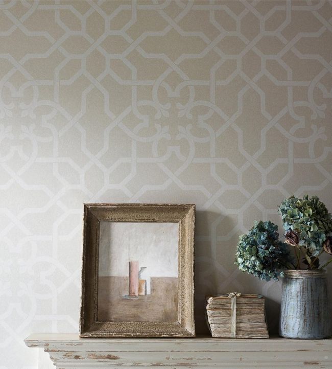 Mawton Wallpaper - Dove/Stone - DDAM216416 - Sanderson