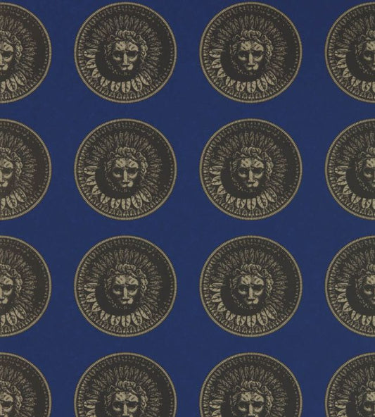 Medallion Wallpaper - Lazuli/Nickle - ZPLW312975 - Zoffany
