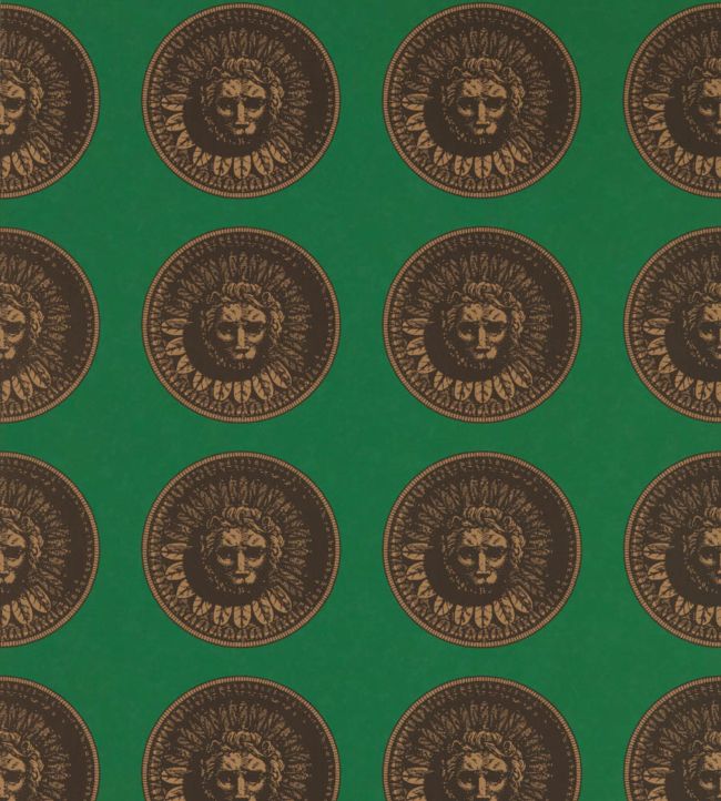 Medallion Wallpaper - Malachite/Gold - ZPLW312974 - Zoffany
