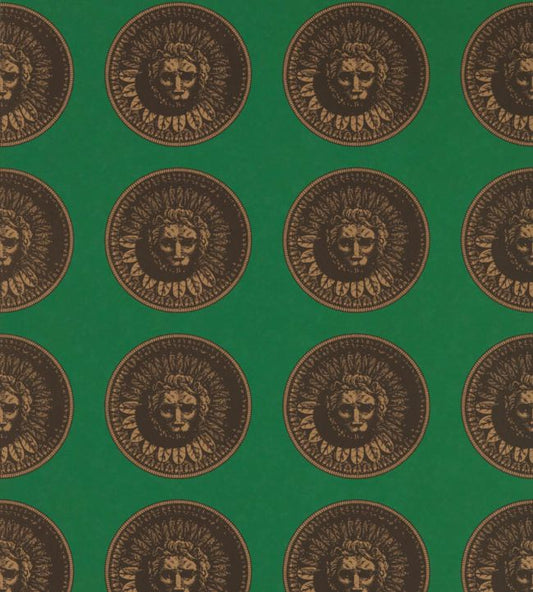 Medallion Wallpaper - Malachite/Gold - ZPLW312974 - Zoffany